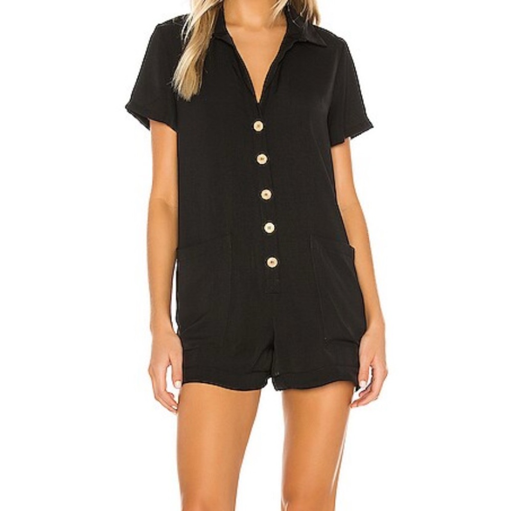 Show Me Your Mumu Yvette Romper Black S Small NWT Spring Summer Fall Party